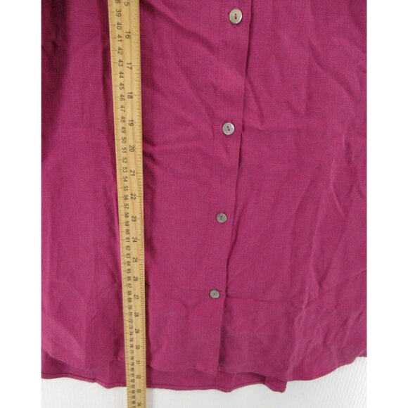 Soft Surroundings Magenta Button Down Shirt - Picture 4 of 11